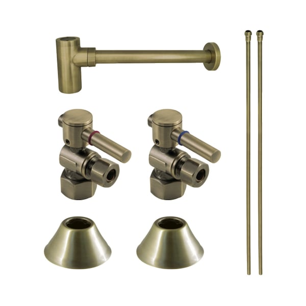 Kingston Brass CC43103DLLKB30 Plumbing Sink Trim Kit with Bottle Trap, Antique Brass CC43103DLLKB30 - main